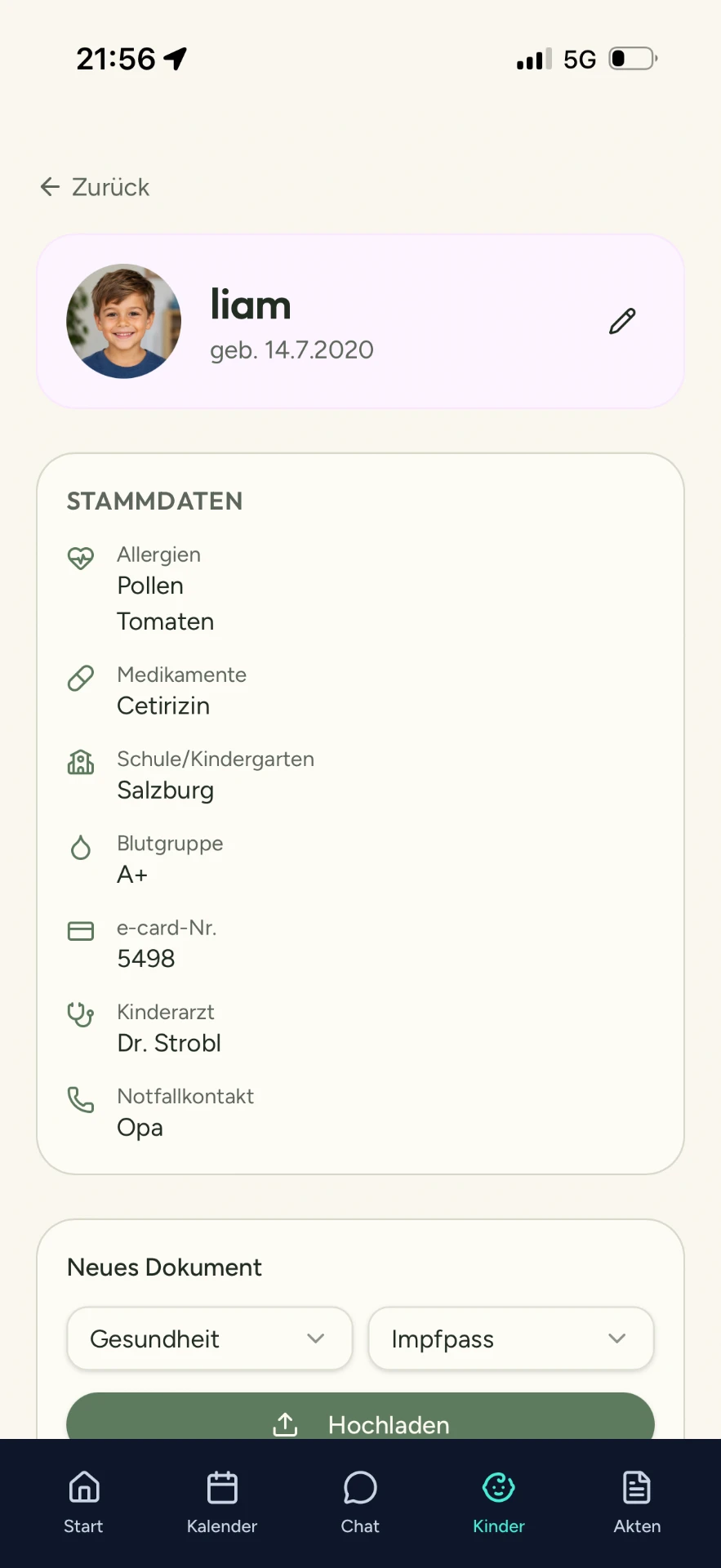 HomeBridge Kinderprofil in der App
